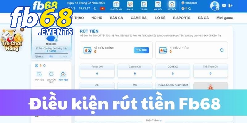 Rút Tiền Fb68 1 Điều kiện rút tiền Fb68
