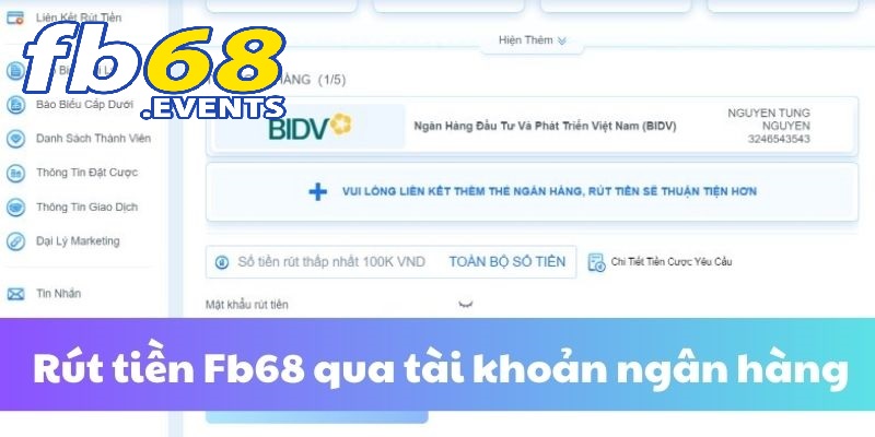 Rút Tiền Fb68 2 Hướng dẫn rút tiền Fb68 qua Internet Banking
